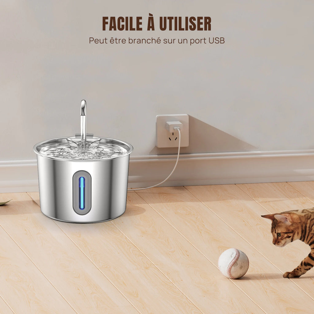 Fontaine à Eau Automatique pour Chat 2,5L