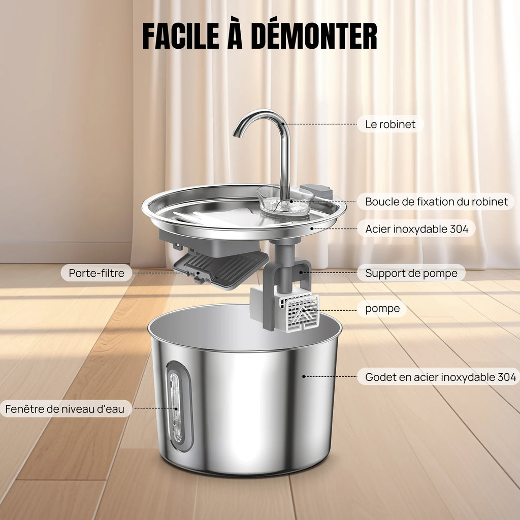 Fontaine à Eau Automatique pour Chat 2,5L
